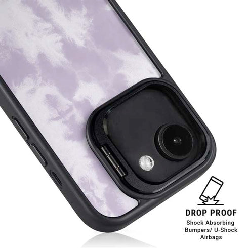 Purple and White Tie Dye iPhone 16e Kickstand Case