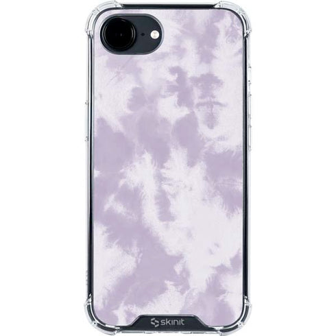 Purple and White Tie Dye iPhone 16e Clear Case