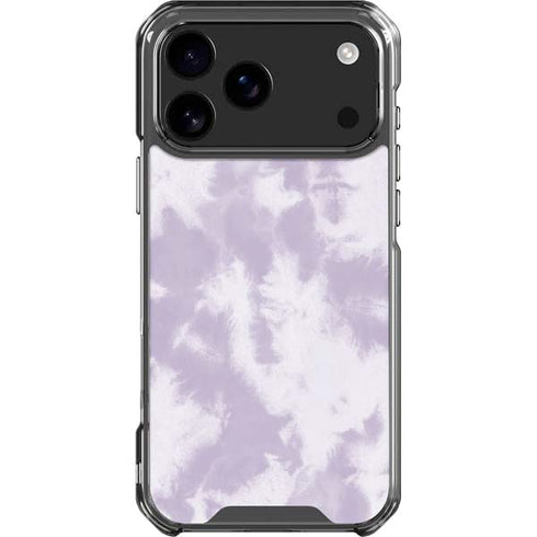 Purple and White Tie Dye iPhone 18 Pro Max Clear Case