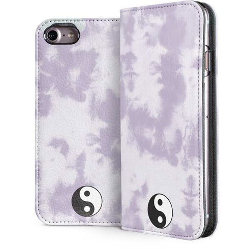 Purple and White Tie Dye iPhone 7 Folio Case