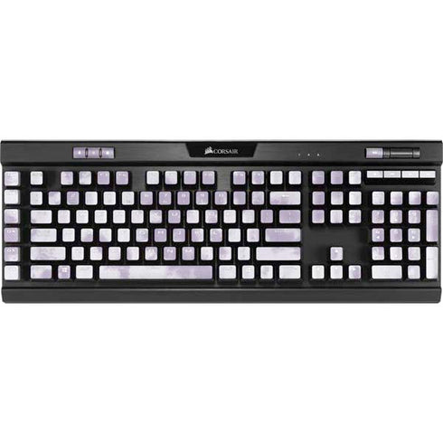 Purple and White Tie Dye K95 RGB PLATINUM Mechanical Gaming Keyboard Skin