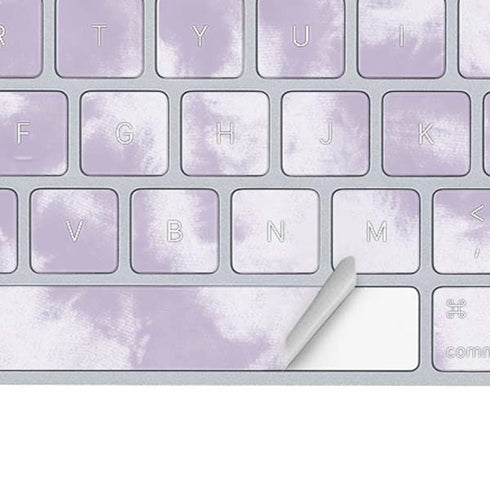 Purple and White Tie Dye Magic Keyboard Skin