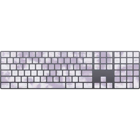 Purple and White Tie Dye Magic Keyboard with Numeric Keypad Skin