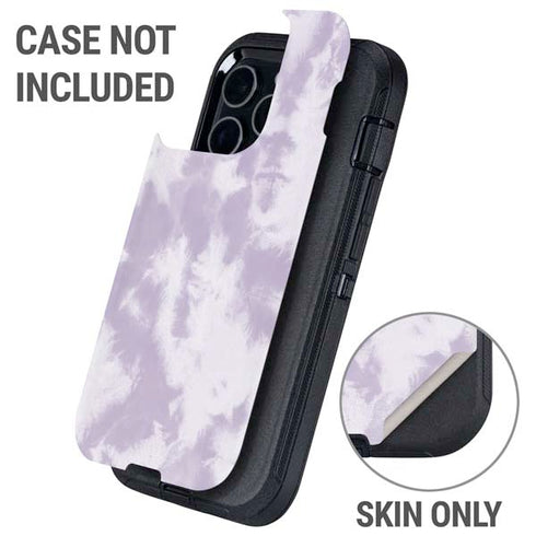 Purple and White Tie Dye Otterbox Defender iPhone Skin