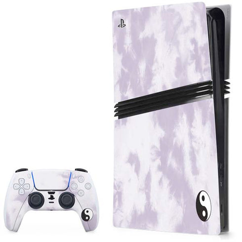 Purple and White Tie Dye PS5 Pro Bundle Skin