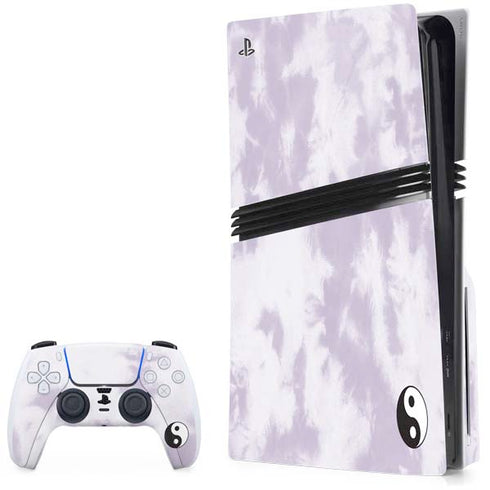 Purple and White Tie Dye PlayStation PS5 Skins