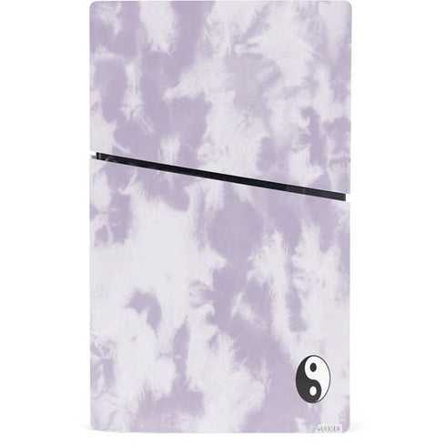 Purple and White Tie Dye PS5 Slim Digital Edition Console Skin
