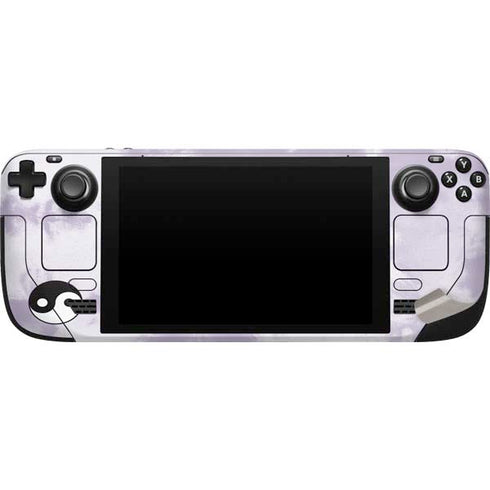 Purple and White Tie Dye Steam Deck Handheld Gaming Computer Skin