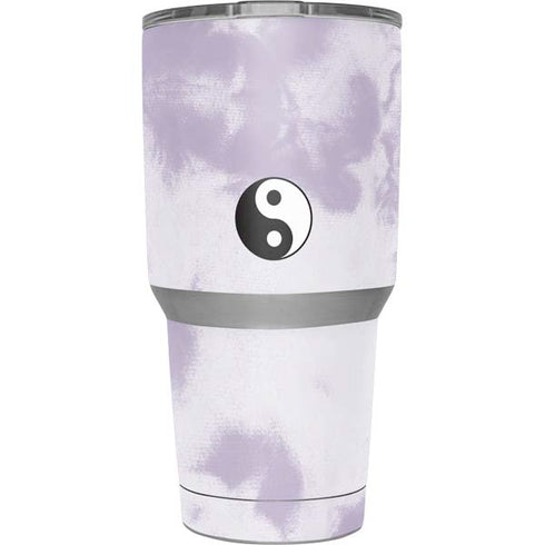 Purple and White Tie Dye Yeti 30oz Rambler Tumbler Skin