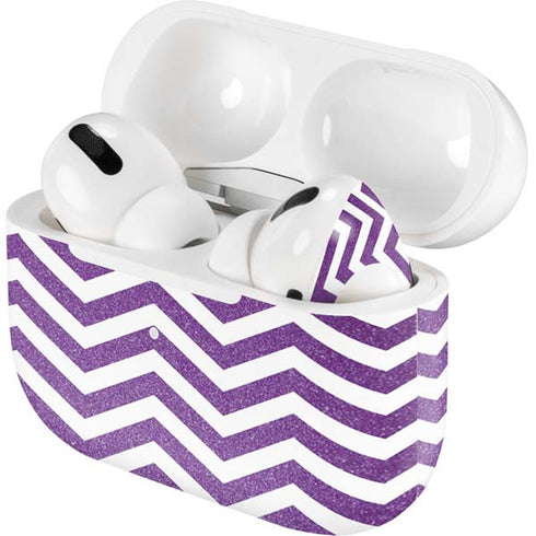 Purple Chevron AirPods Skins
