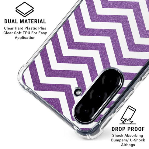 Purple Chevron Galaxy A36 5G Clear Case