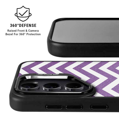 Purple Chevron Galaxy S24 FE Kickstand Case