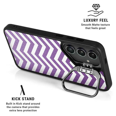 Purple Chevron Galaxy S24 Kickstand Case