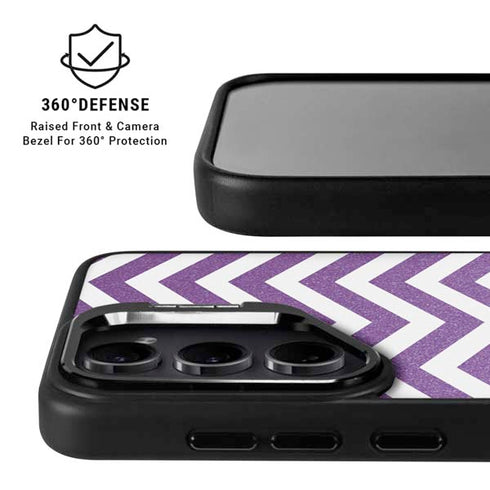 Purple Chevron Galaxy S24 Kickstand Case