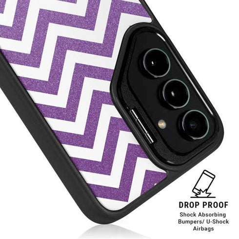 Purple Chevron Galaxy S25 Kickstand Case