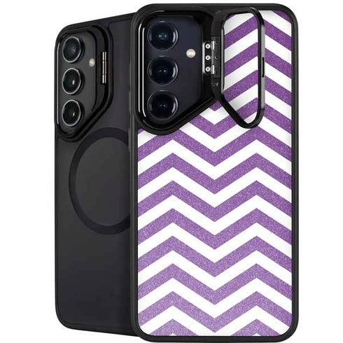 Purple Chevron Galaxy S25 Plus Kickstand Case