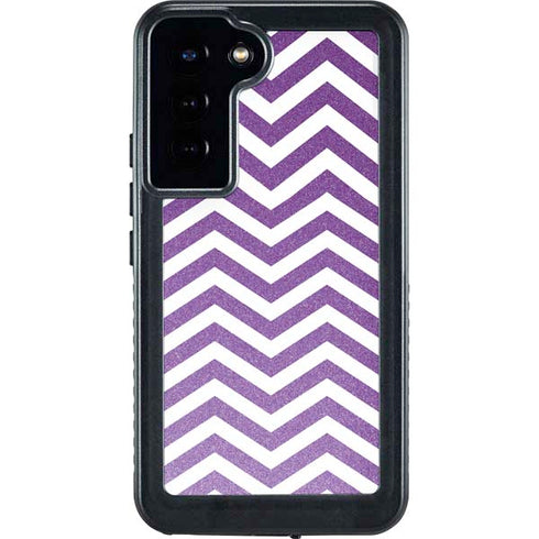 Purple Chevron Galaxy S24 Plus Waterproof Case