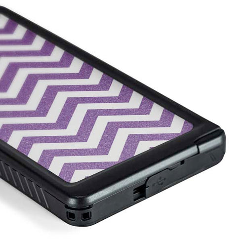 Purple Chevron Galaxy S24 Ultra Waterproof Case