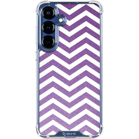 Purple Chevron Galaxy S25 Clear Case