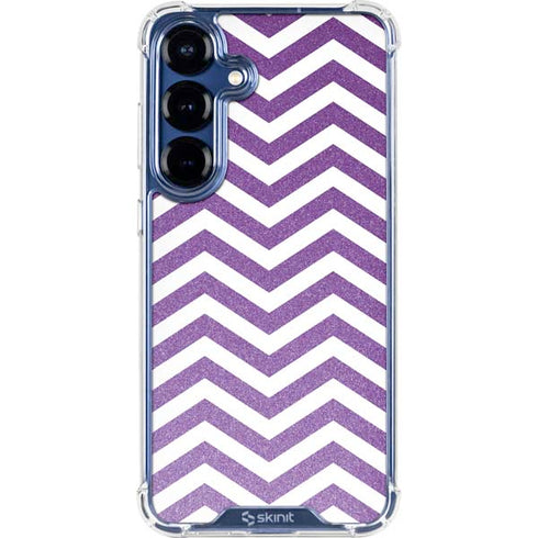 Purple Chevron Galaxy S25 Plus Clear Case