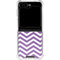 Purple Chevron Galaxy Z Flip6 Clear Case