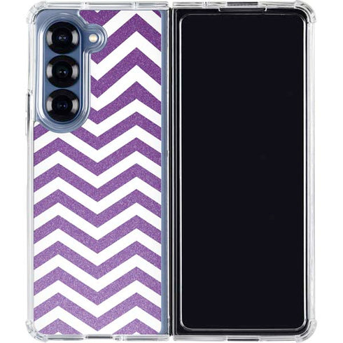 Purple Chevron Galaxy Z Fold6 Clear Case