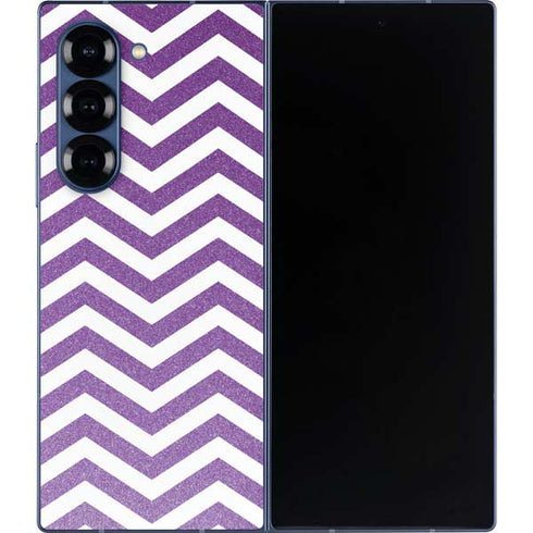 Purple Chevron Galaxy Z Fold6 Skin