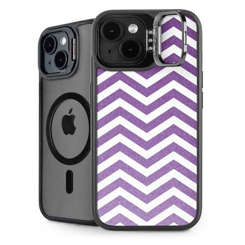 Purple Chevron iPhone 14 Kickstand Case