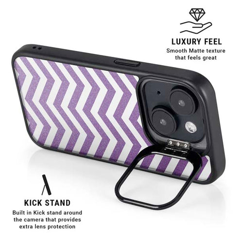 Purple Chevron iPhone 14 Kickstand Case