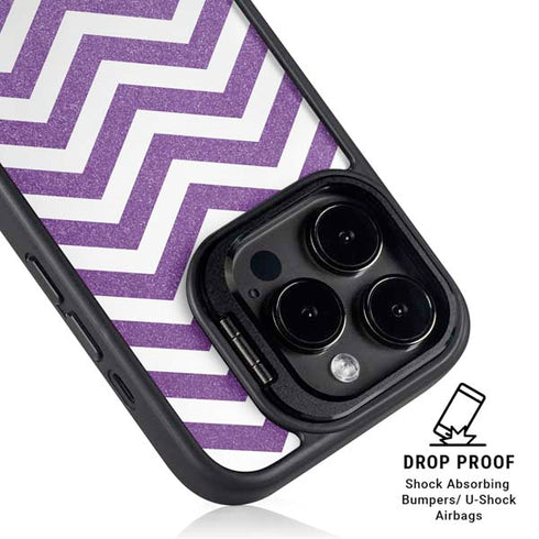 Purple Chevron iPhone 14 Pro Kickstand Case