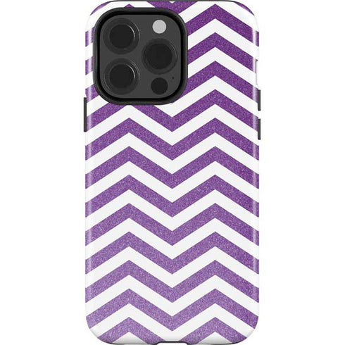Purple Chevron iPhone 15 Pro Impact Case