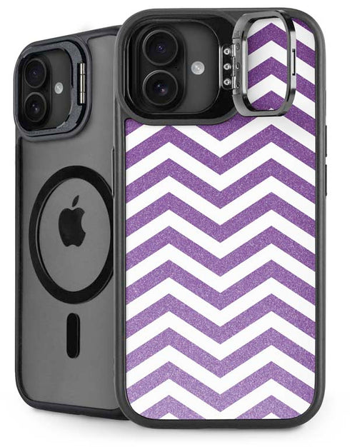 Purple Chevron iPhone 16 Plus Kickstand Case