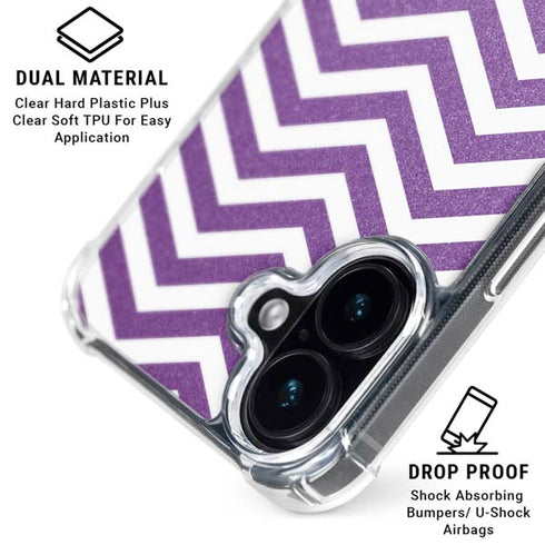 Purple Chevron iPhone 16 Plus MagSafe Case