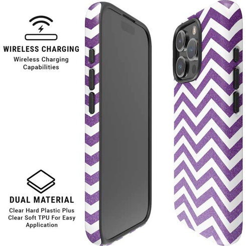 Purple Chevron iPhone 16 Pro Magsafe Impact Case