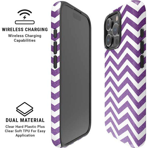 Purple Chevron iPhone 16 Pro Max Magsafe Impact Case