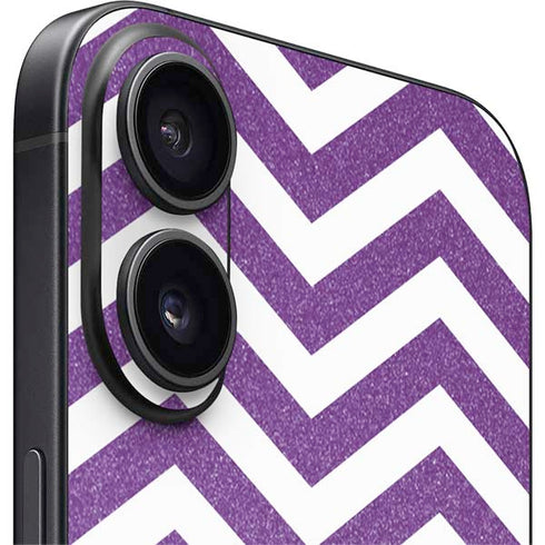 Purple Chevron iPhone 16 Skin