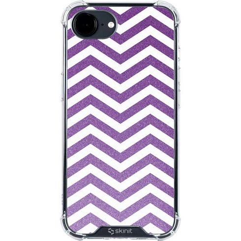 Purple Chevron iPhone 16e Clear Case