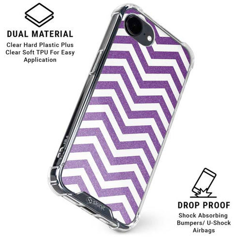 Purple Chevron iPhone 16e Clear Case