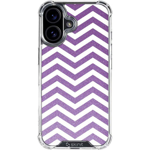 Purple Chevron iPhone 17 Clear Case