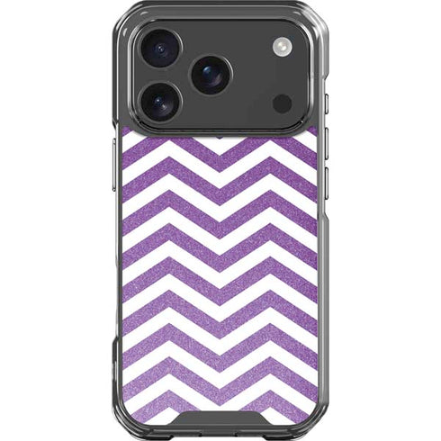 Purple Chevron iPhone 18 Pro Clear Case