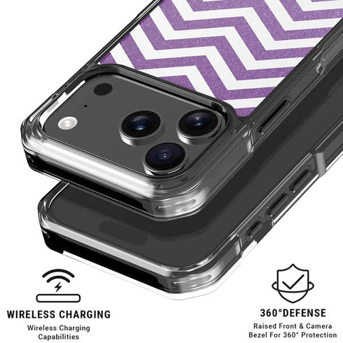 Purple Chevron iPhone 18 Pro Clear Case