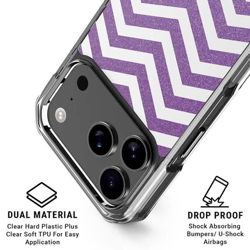 Purple Chevron iPhone 18 Pro Clear Case