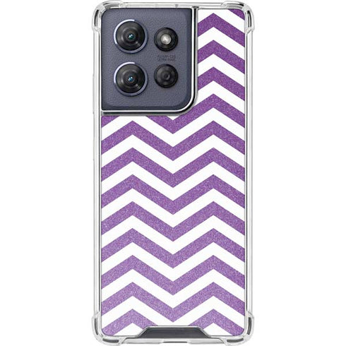 Purple Chevron Moto G 5G (2025) Clear Case