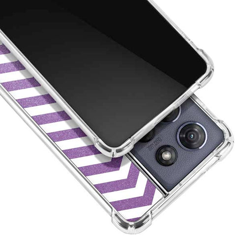 Purple Chevron Moto G 5G (2025) Clear Case