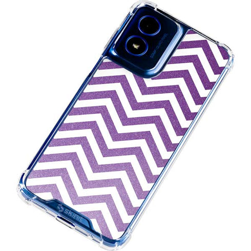 Purple Chevron Moto G 5G (2024) Clear Case