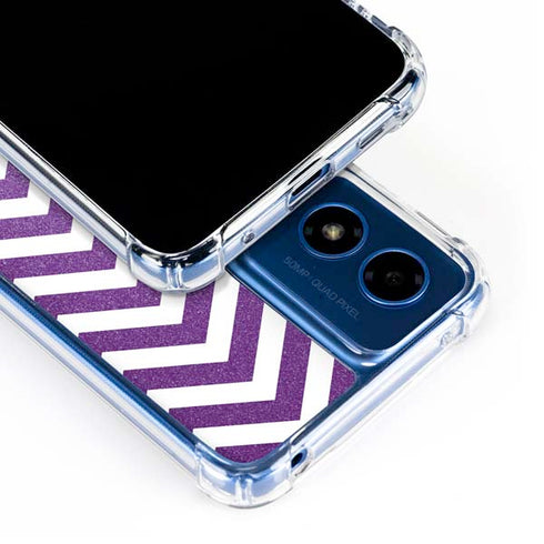 Purple Chevron Moto G 5G (2024) Clear Case