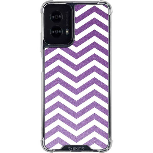 Purple Chevron Moto G Power 5G (2024) Clear Case