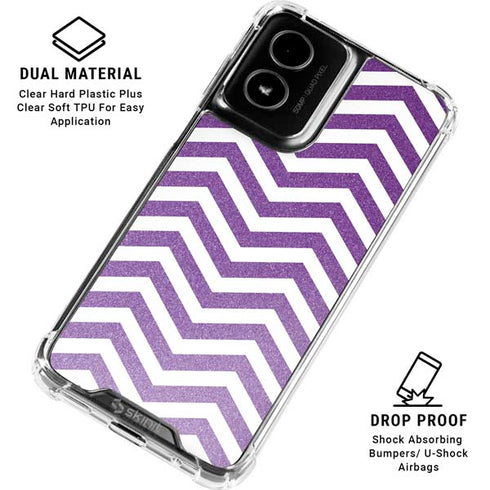 Purple Chevron Moto G Power 5G (2024) Clear Case