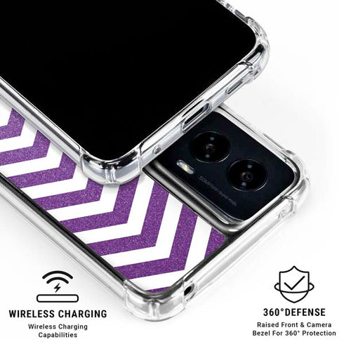 Purple Chevron Moto G Power 5G (2024) Clear Case