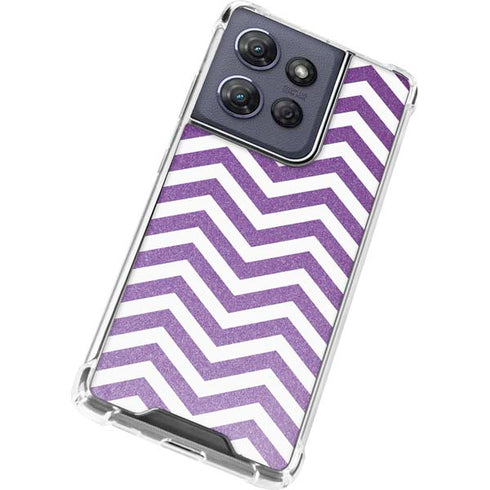 Purple Chevron Moto G Stylus 5G (2025) Clear Case